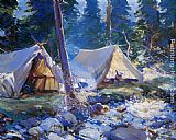 Camp Canvas Paintings - The Camp